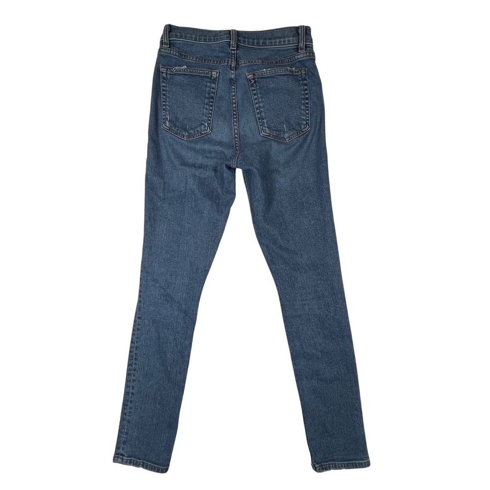 Reformation Mid Skinny Jeans Womens 26x29 Blue Rhine Wash Stretch Made in USA - Picture 3 of 14